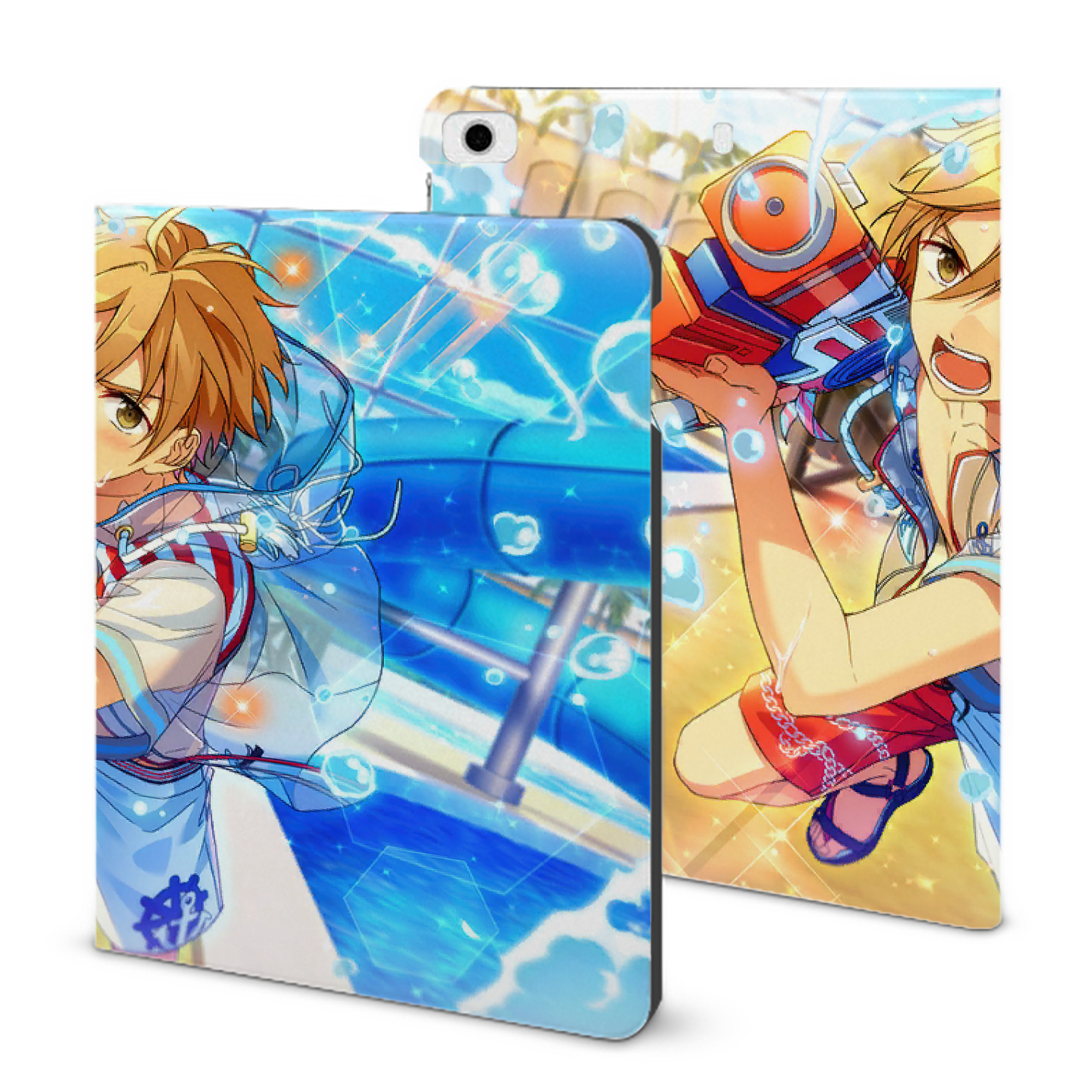 （画像用） あんさんぶるスターズ! Ensemble Stars IPad ケース ブック型 PUレザー TPU 耐衝撃 軽量 薄型 ペン収納なし 全面保護 IPad 各モデル対応